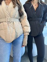 Load image into Gallery viewer, puffer jacket with belt