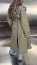 Load image into Gallery viewer, trench coat with detachble scarf