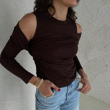 Load image into Gallery viewer, Open shoulder tank top