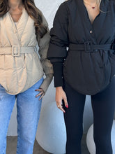 Load image into Gallery viewer, puffer jacket with belt