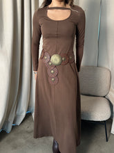 Load image into Gallery viewer, maxi cotton dress with belt