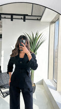 Load image into Gallery viewer, Belted black top