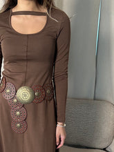 Load image into Gallery viewer, maxi cotton dress with belt