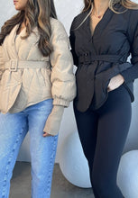 Load image into Gallery viewer, puffer jacket with belt