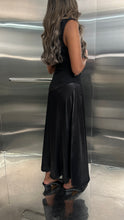 Load image into Gallery viewer, denim silk skirt