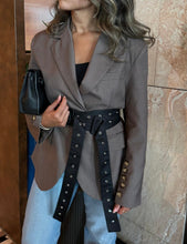 Load image into Gallery viewer, belted wrap blazer
