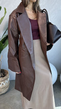 Load image into Gallery viewer, long leather jacket