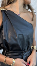 Load image into Gallery viewer, leather one shoulder top