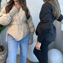 Load image into Gallery viewer, puffer jacket with belt