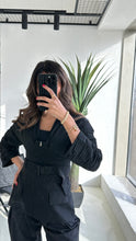 Load image into Gallery viewer, Belted black top