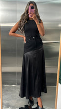 Load image into Gallery viewer, denim silk skirt