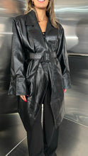 Load image into Gallery viewer, long leather jacket