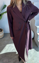 Load image into Gallery viewer, maroon long blazer