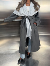 Load image into Gallery viewer, trench coat with detachble scarf