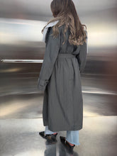 Load image into Gallery viewer, trench coat with detachble scarf