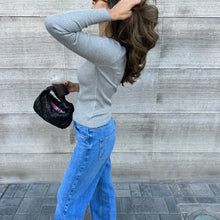 Load image into Gallery viewer, ribbed cut out shirt