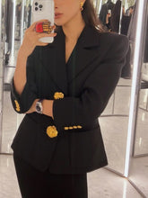 Load image into Gallery viewer, Gold detail blazer