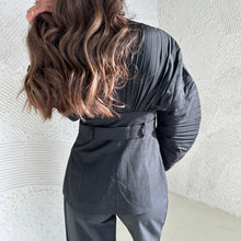 Load image into Gallery viewer, Belted black top