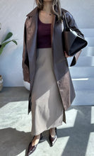 Load image into Gallery viewer, long leather jacket