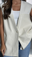 Load image into Gallery viewer, contract leather oversized vest