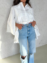 Load image into Gallery viewer, Over sized flared sleeve shirt