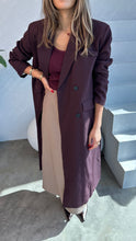 Load image into Gallery viewer, maroon long blazer