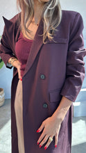 Load image into Gallery viewer, maroon long blazer
