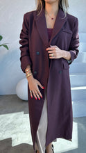 Load image into Gallery viewer, maroon long blazer