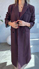Load image into Gallery viewer, maroon long blazer