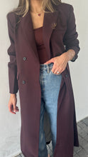 Load image into Gallery viewer, maroon long blazer