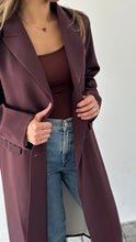 Load image into Gallery viewer, maroon long blazer
