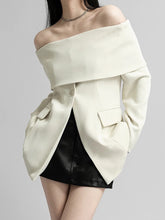 Load image into Gallery viewer, Off shoulder blazer
