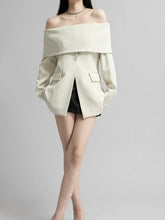 Load image into Gallery viewer, Off shoulder blazer