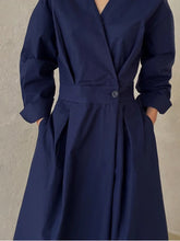 Load image into Gallery viewer, Fitted wrap dress - length 51"