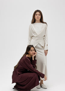 Silk skirt set