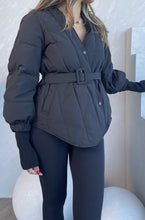 Load image into Gallery viewer, puffer jacket with belt
