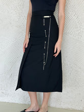 Load image into Gallery viewer, Midi skirt with chain detail
