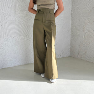 High waist wide leg pants