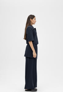 2 piece suit with wrap skirt