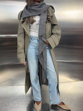 Load image into Gallery viewer, trench coat with detachble scarf
