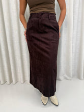 Load image into Gallery viewer, maroon suede skirt
