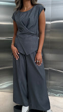 Load image into Gallery viewer, pencil grey wrap pant set
