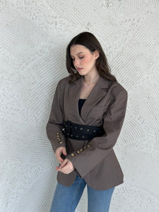 belted wrap blazer