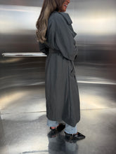 Load image into Gallery viewer, trench coat with detachble scarf
