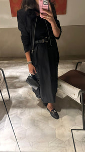 midi belted bubble skirt