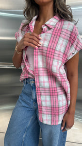 Detachable checkered shirt