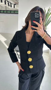 Gold detail blazer