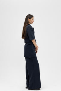 2 piece suit with wrap skirt