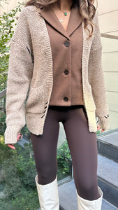 Collared winter cardigan