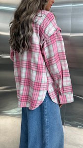 Detachable checkered shirt
